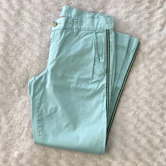 Tory Burch Pants - Tory Burch Capri Cropped Pants 27 Tuxedo Stripe